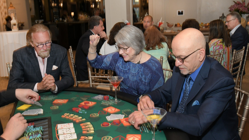 auxiliary vegas night poker table