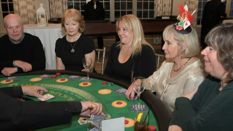 auxiliary vegas night poker table