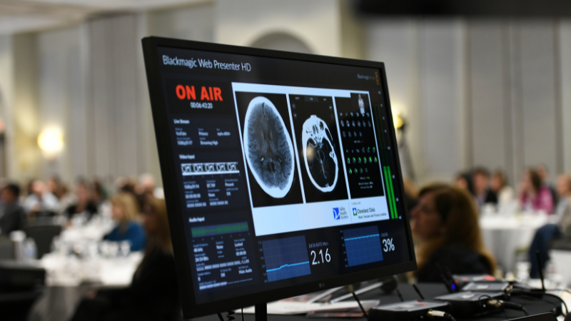 presentation on screen