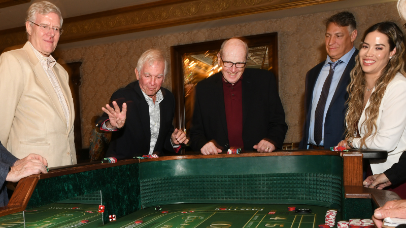 vegas night attendees gambling