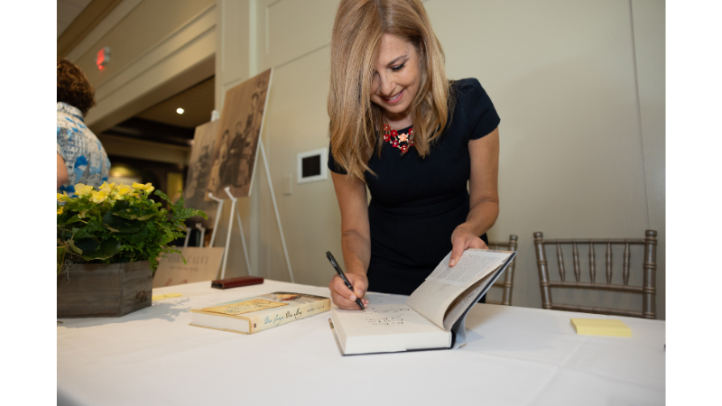 mary calvi signing books