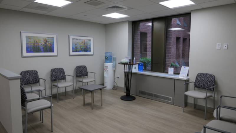 pain management office waiting area