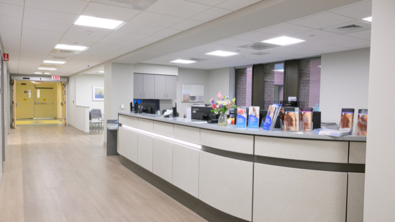 front desk of pain management office
