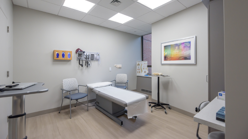 pain management office exam room