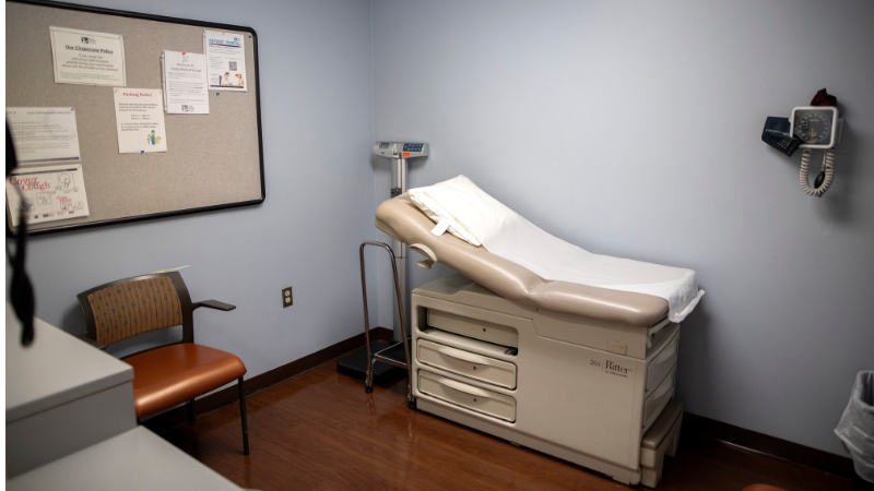 cardiology office exam room
