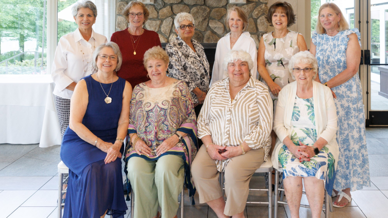 group of women posing for a photo
