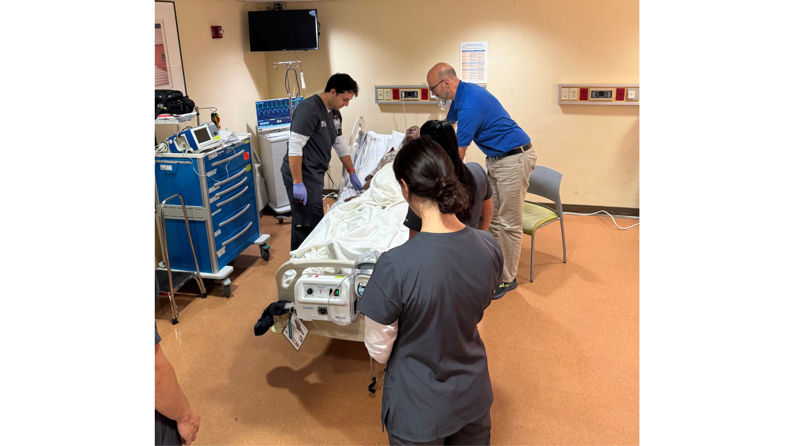 Several nurse residents training