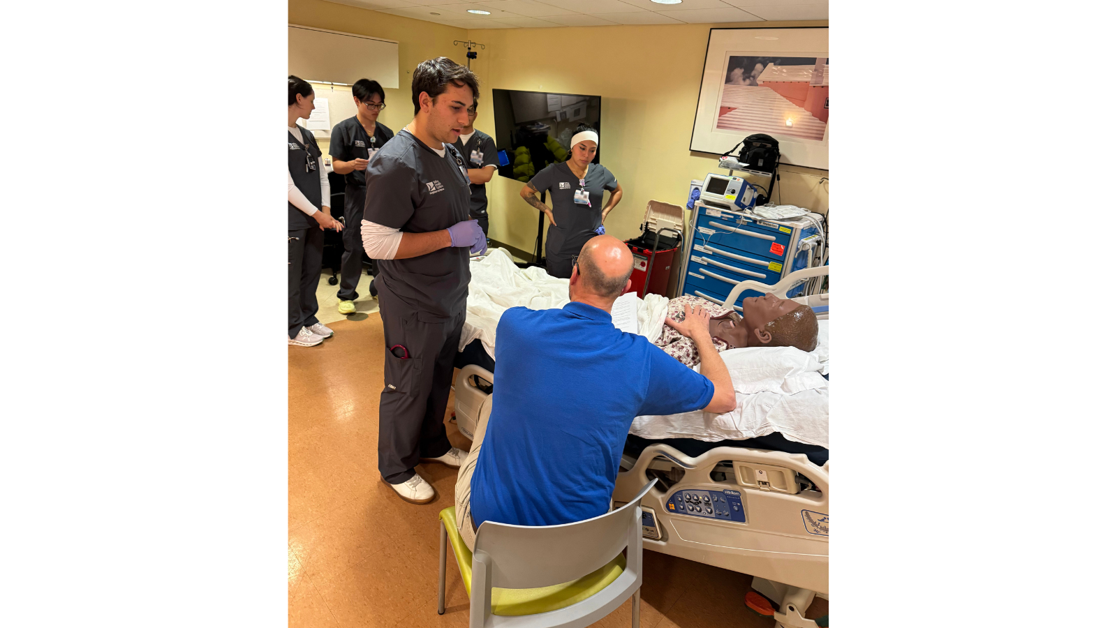 group of nurse residents training
