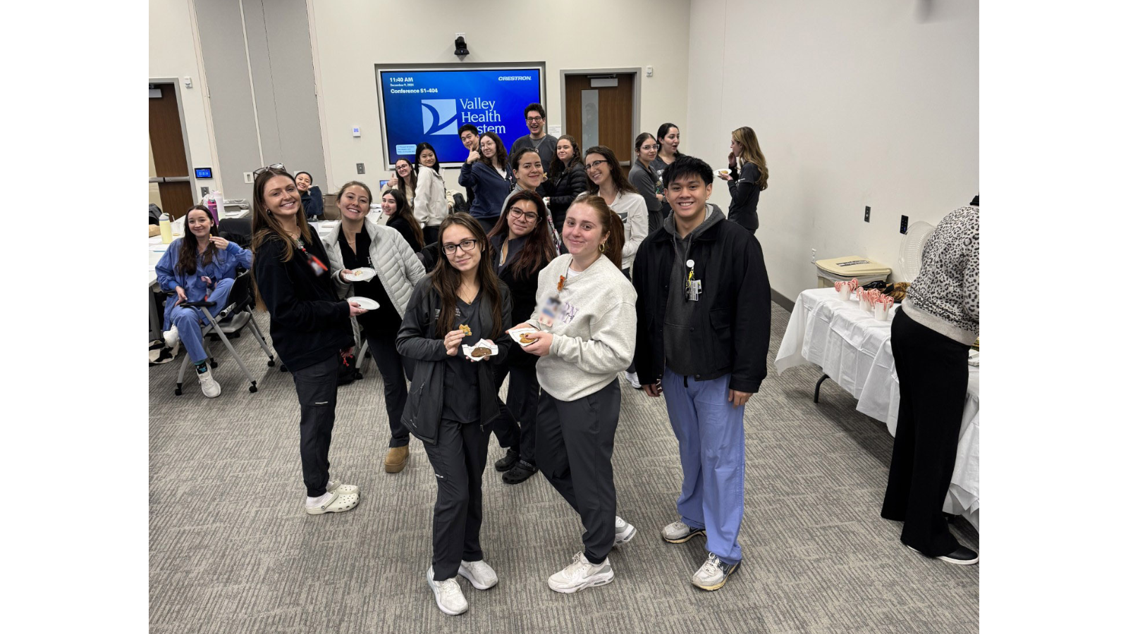 group of nurse residents training