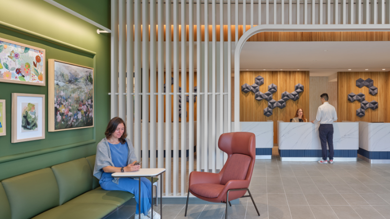Valley Health System - Montvale Campus, second floor waiting area