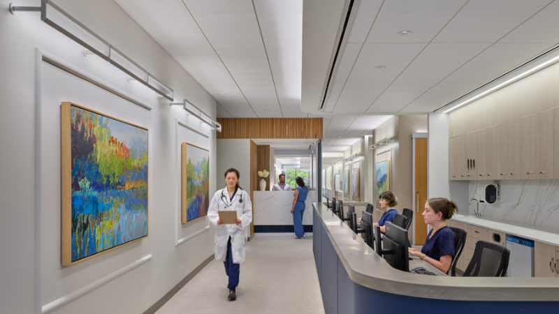 Valley Health System - Montvale Campus, second floor patient check out area