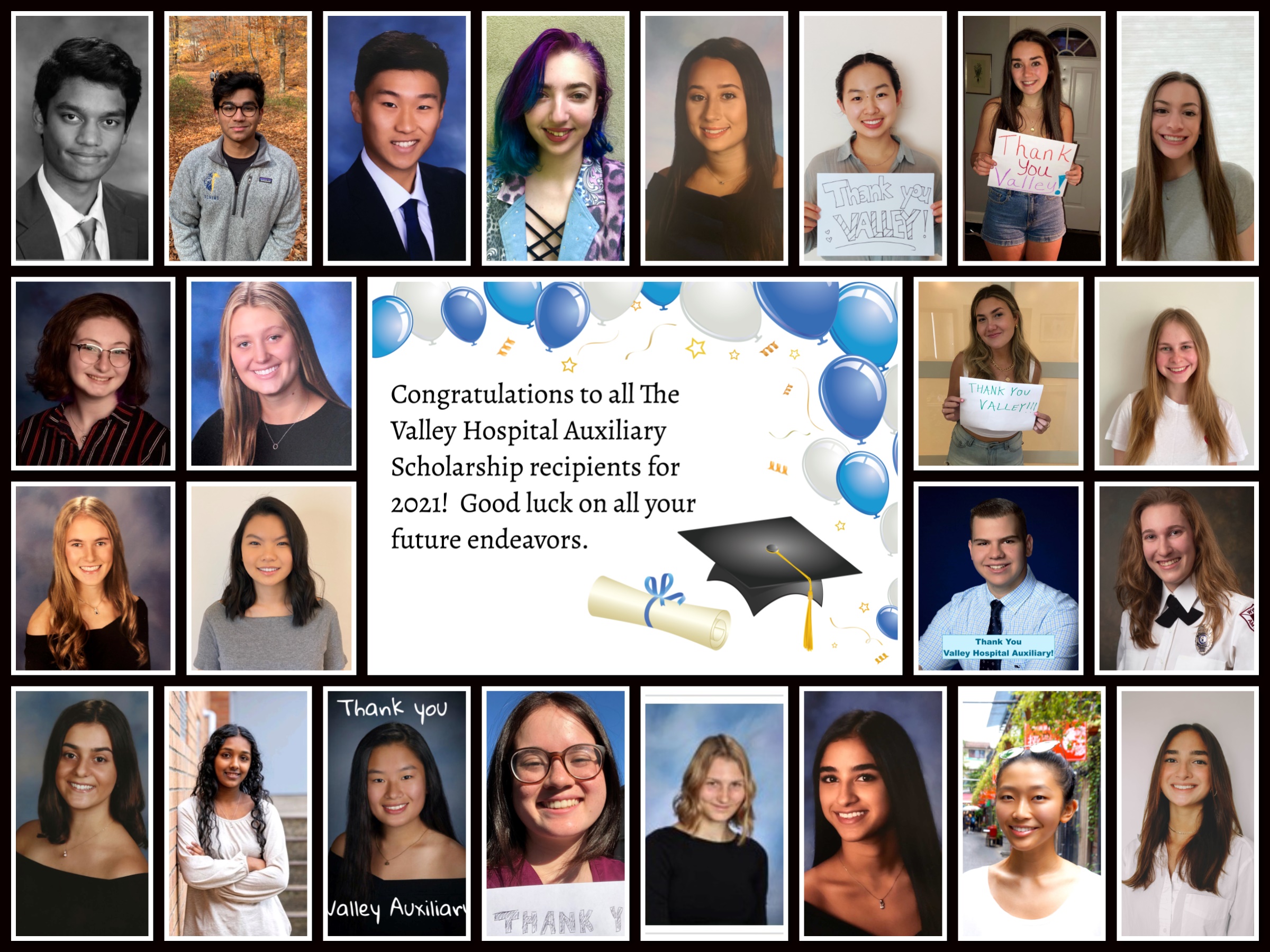 2021 Auxiliary scholarship recipients