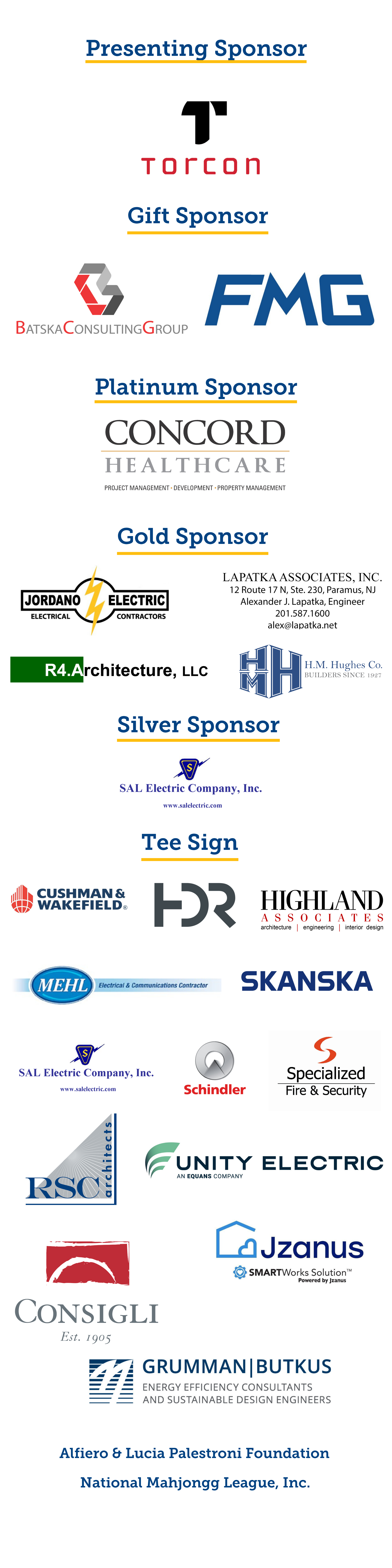 2026 Golf Outing sponsor logos