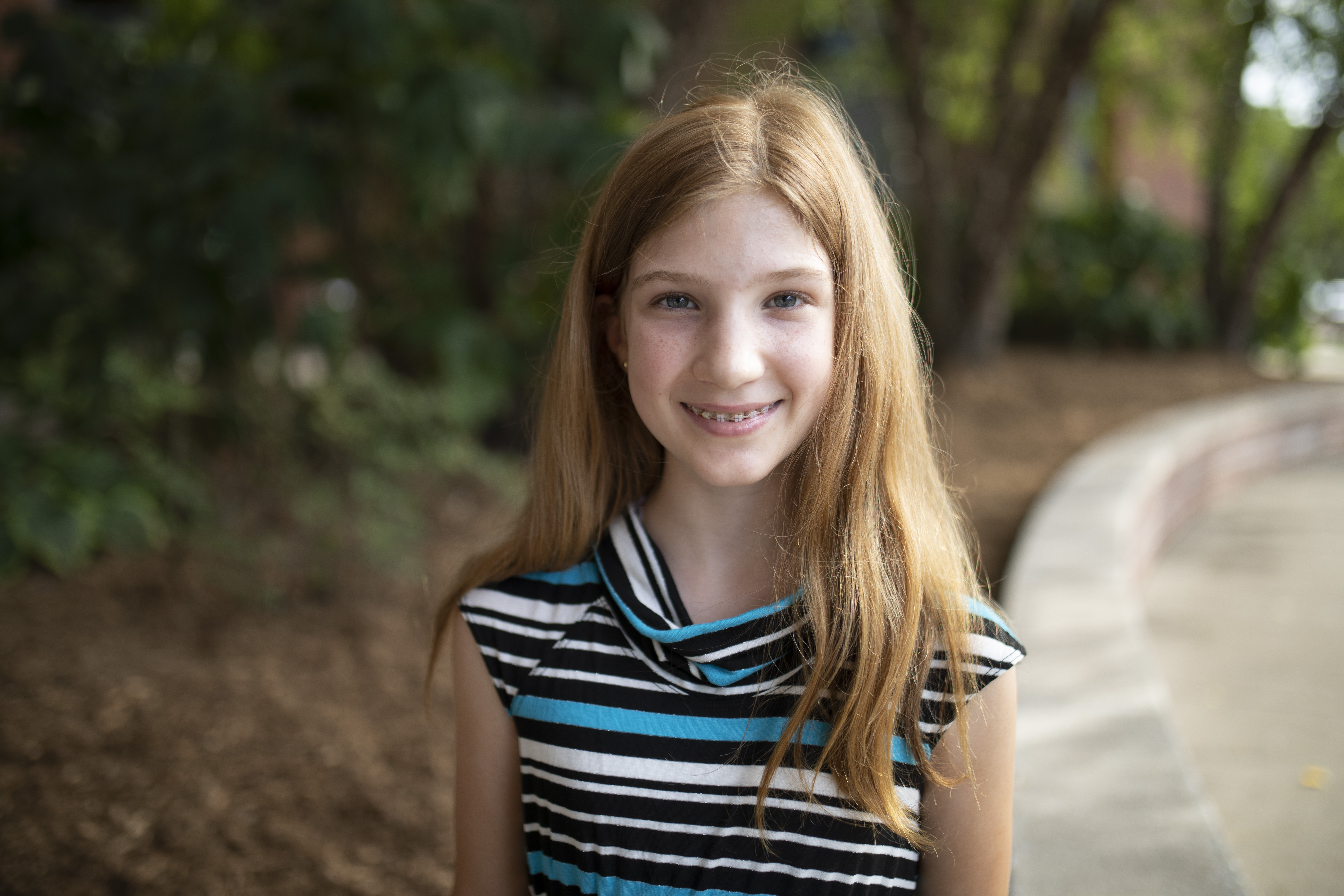 little girl with red hair