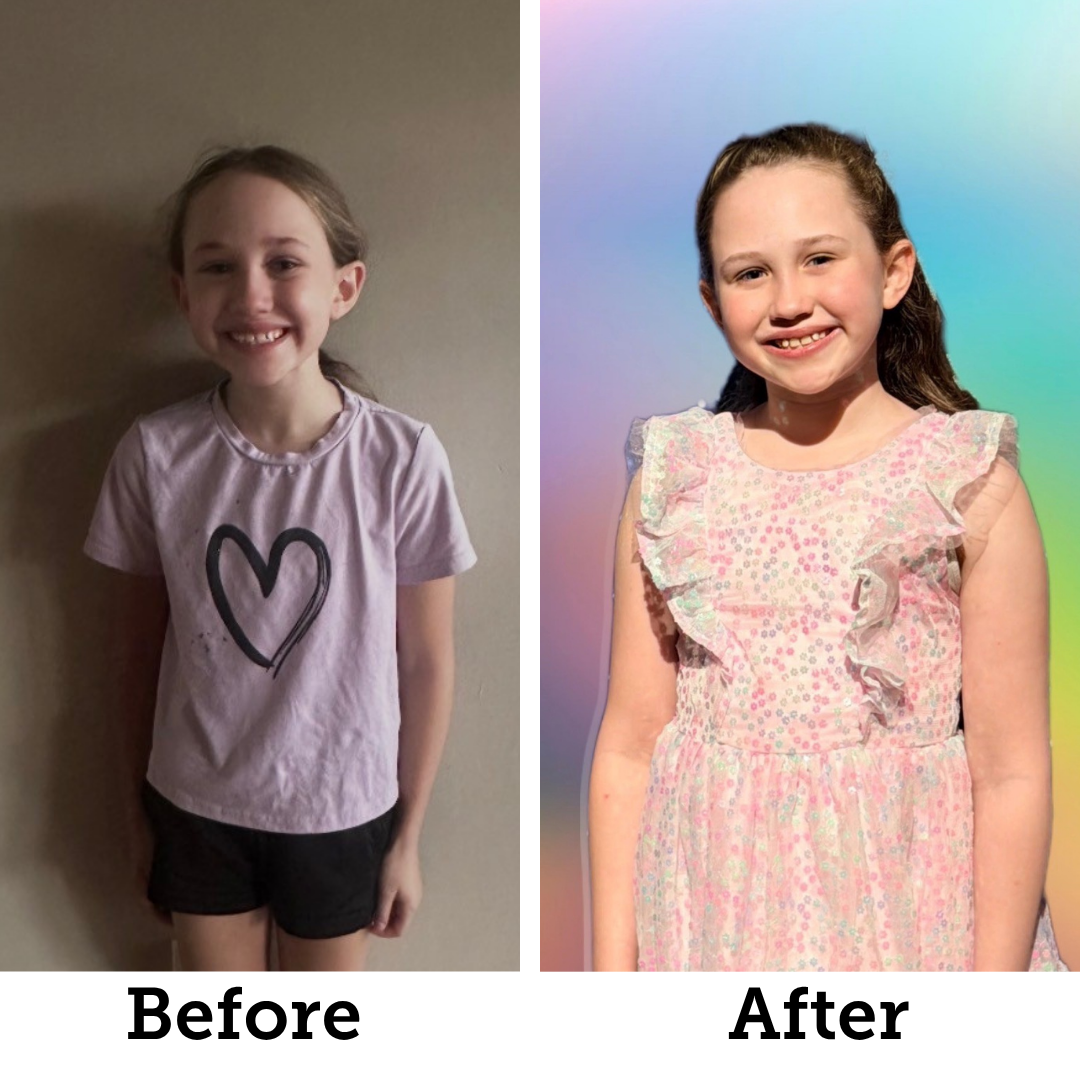 Faith Bauman before and after