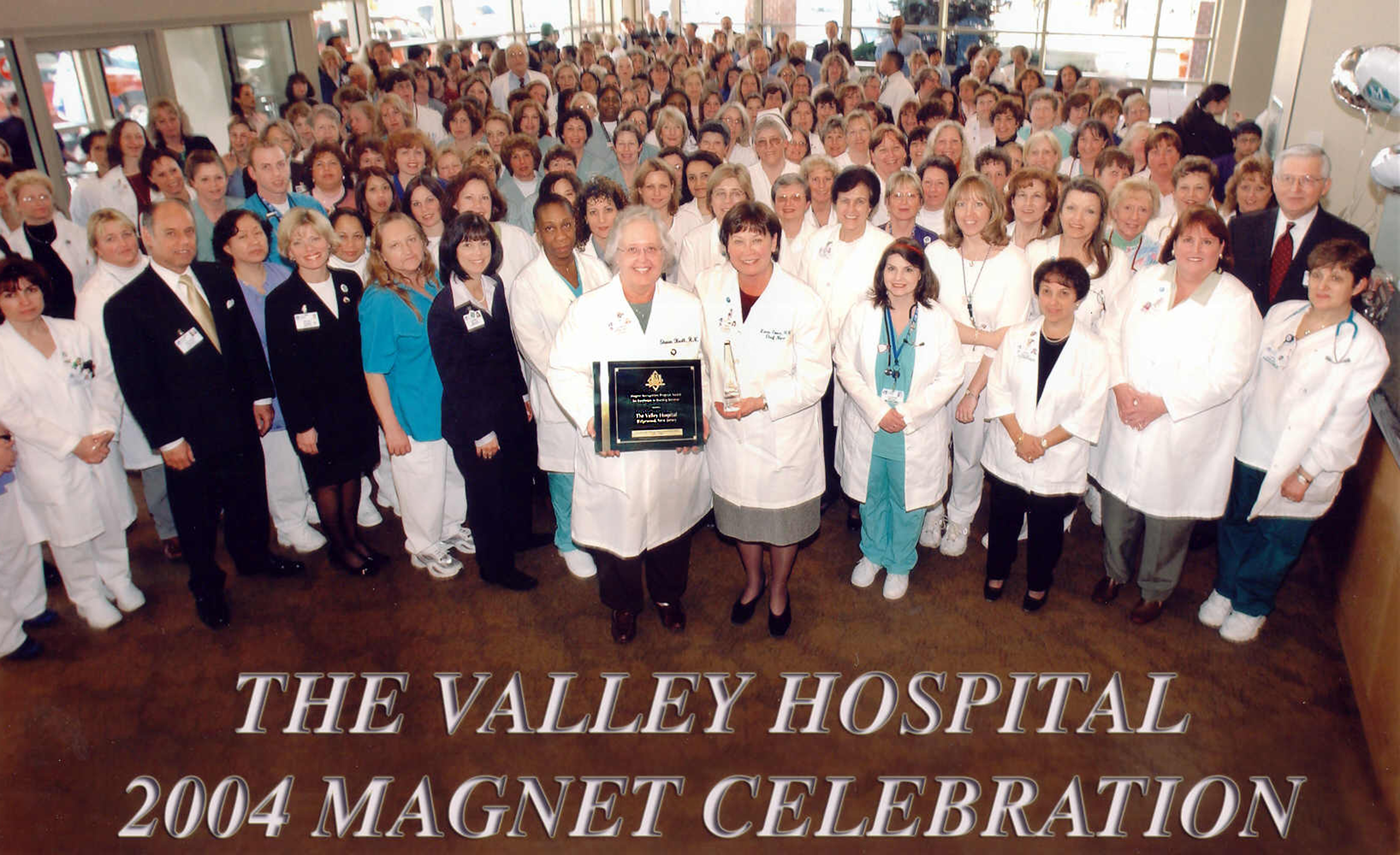 nurses celebrating the 2004 Magnet designation