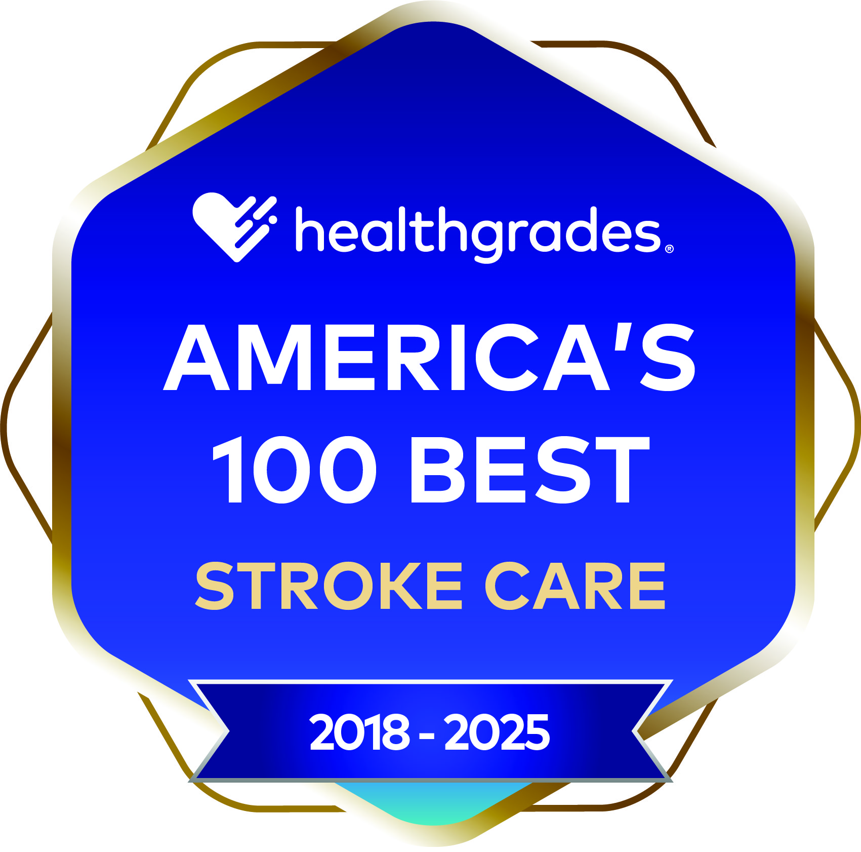 Healthgrades 100 Best Hospitals for Stroke Care, 2018-2025