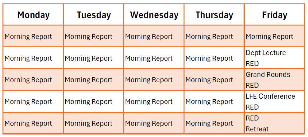 didactic schedule