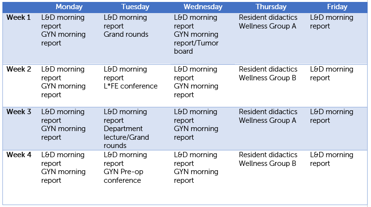 didactic schedule