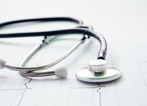 photo of a black stethoscope