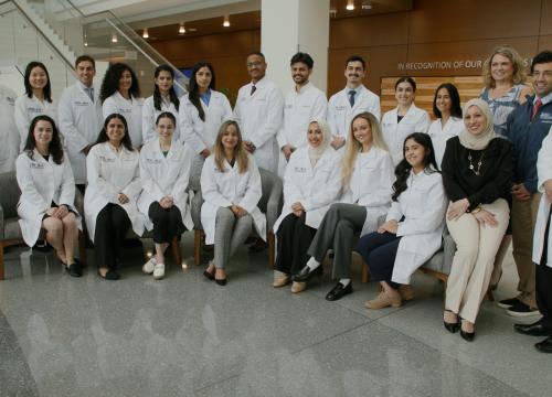 group of new graduate medical education students