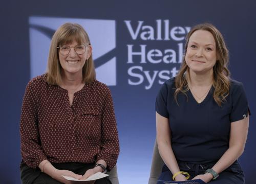 hospice team speaking in front of a camera