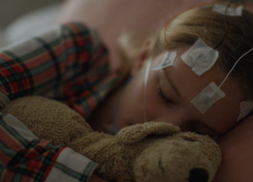 child sleeping at Valley's Pediatric Sleep Disorders and Apnea Center