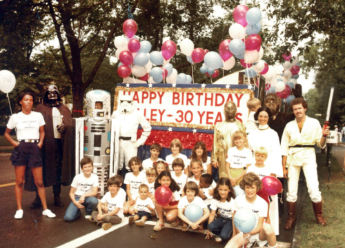 photo of children on the Valley Hospital float at a parade