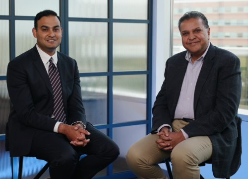 Waqas Malick, MD, and Suneet Mittal, MD sitting talking