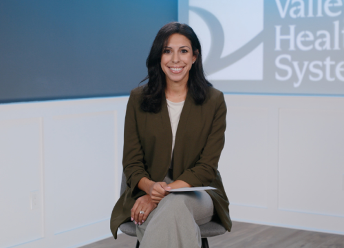 veronica azmy, md, sitting being interviewed