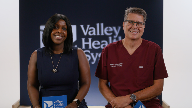 Robert Korst, MD, FACS, FCCP, Chief, Oncology Surgical Services and Thoracic Surgery and Prisca Benson, MSN, RN, PCCN, Lung Cancer Nurse Navigator