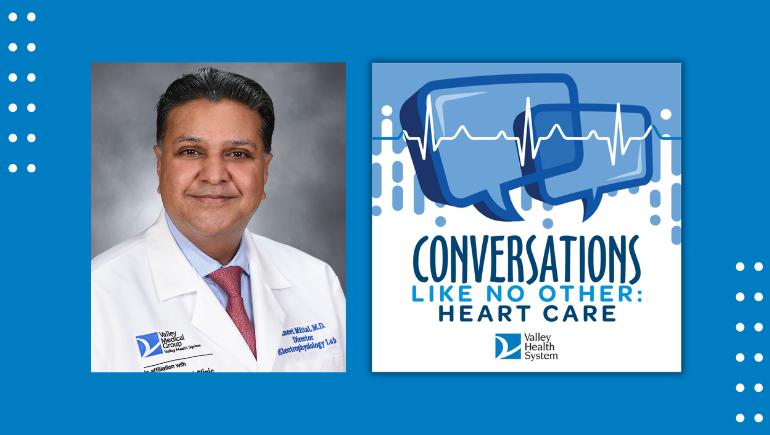 Dr. Suneet Mittal and the Conversations Like No Other Heart Care podcast logo
