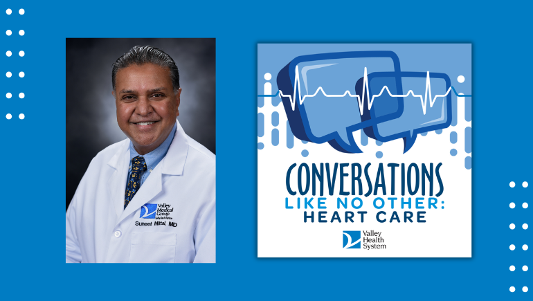 Suneet Mittal MD and Conversations Like No Other Heart Care podcast logo