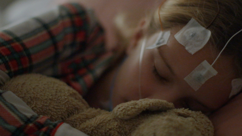 pediatric patient sleeping at valley's pediatric sleep center