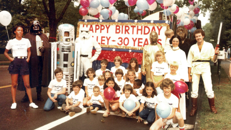 The Valley Hospital parade float in the 1980s