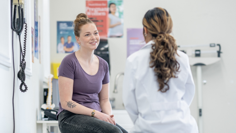 woman speaking to her doctor