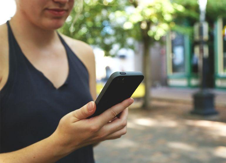 Woman on her cell phone