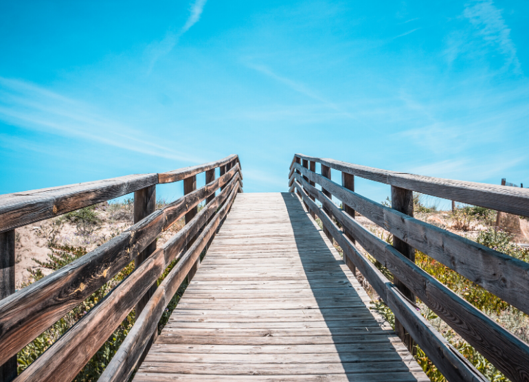 boardwalk on the beach