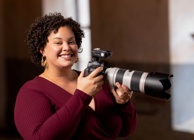jen with camera