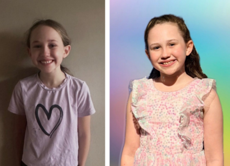 Faith Bauman before and after