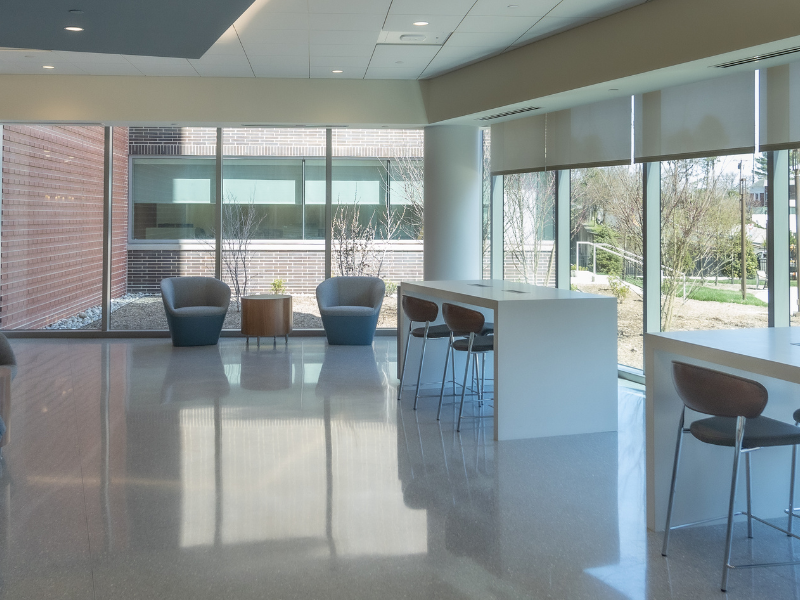 2nd floor lobby of The Valley Hospital in Paramus
