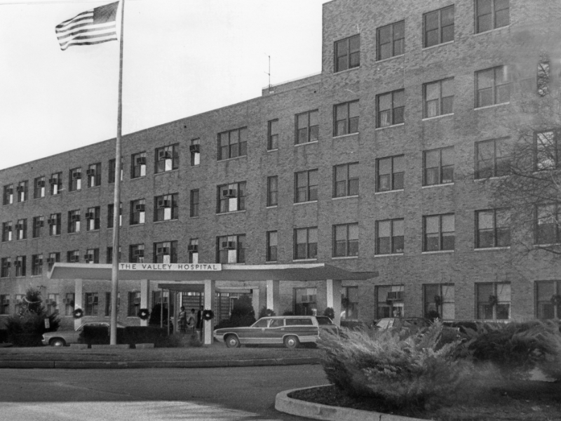 exterior of The Valley Hospital in the 1960s