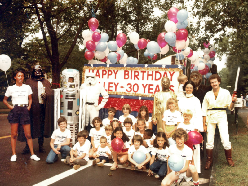 photo of children on the Valley Hospital float at a parade